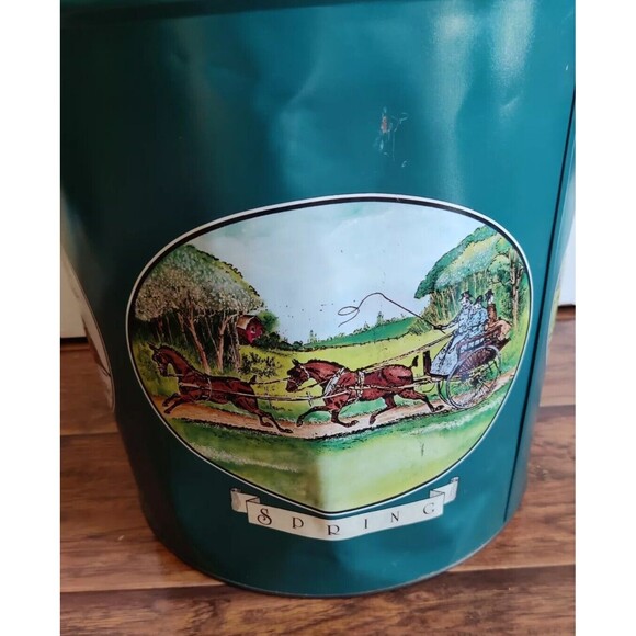 Vintage 1993 Christmas Tin Four Seasons Made Baltimore MD Skylight Creative Idea - Picture 4 of 15